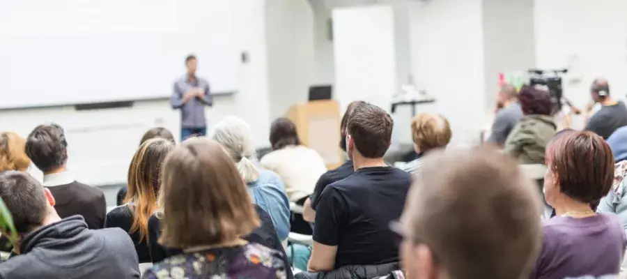 Audience watching a seminar