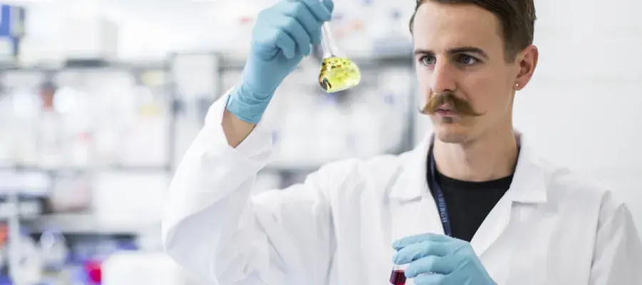A researcher in the laboratory
