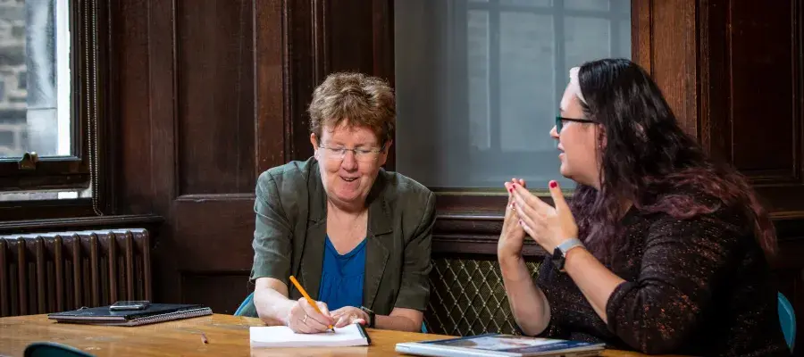 Colleagues in discussion