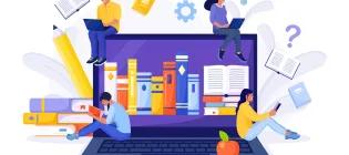 Image of an online library