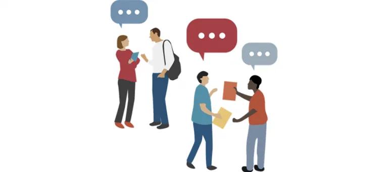 People having conversations