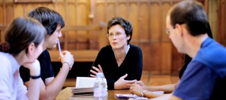A tutor with students